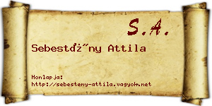 Sebestény Attila névjegykártya