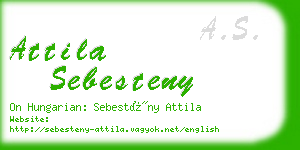 attila sebesteny business card